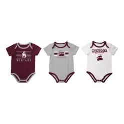 Colosseum Infant Boy's Montana Grizzlies Sandcastles Onesie 3-Pack