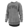 Pressbox Women's Iowa Hawkeyes Ponchoville Crewneck Sweatshirt