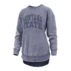 Pressbox Women's Montana State Bobcats Ponchoville Crewneck Sweatshirt