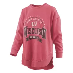 Pressbox Women's Wisconsin Badgers Captain Crewneck Sweatshirt