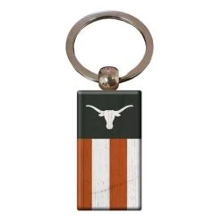 Fan Creations Texas Longhorns Wooden Flag Key Chain
